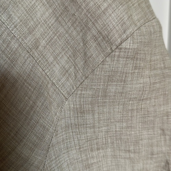 J Jill Shirt Cardigan Women 100% Linen Beige Lightweight Lagenlook Knot Buttons - Picture 9 of 10